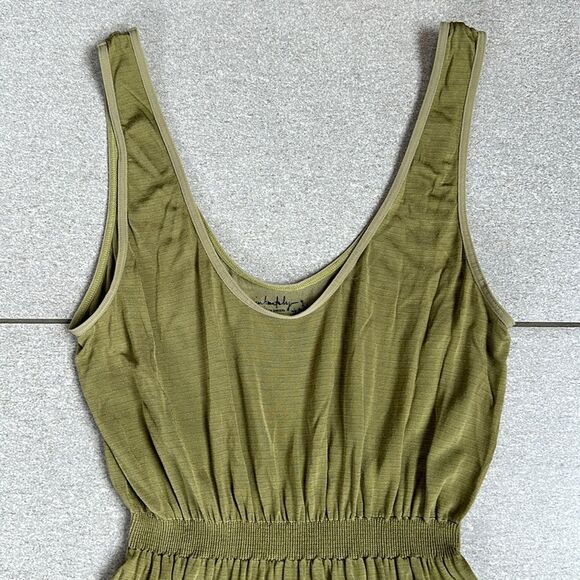 NWOT Intimately Free People Sleeveless Romper Elastic Waist Olive Green XS/S - Picture 2 of 12